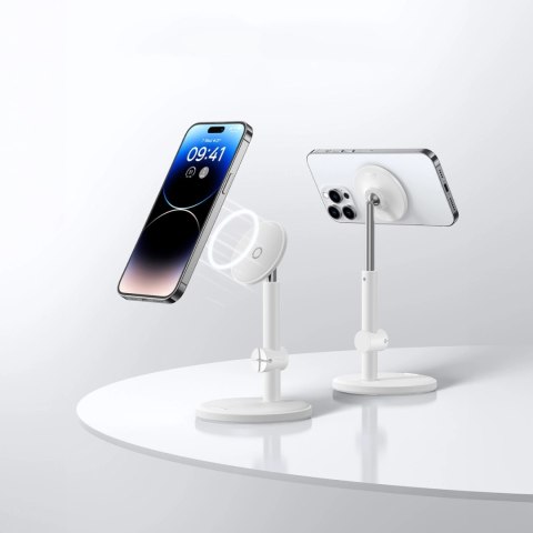 Magnetyczny uchwyt stojący Baseus MagPro do telefonu - biały Magnetyczny uchwyt stojący Baseus MagPro do telefonu - biały
