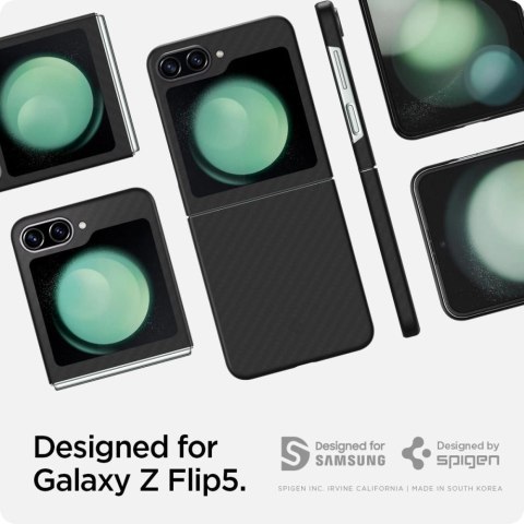 Etui Spigen Airskin Pro na Samsung Galaxy Z Flip 5 - czarne Etui Spigen Airskin Pro na Samsung Galaxy Z Flip 5 - czarne