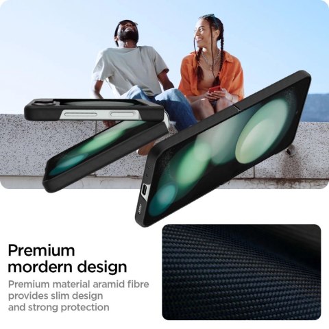 Etui Spigen Airskin Pro na Samsung Galaxy Z Flip 5 - czarne Etui Spigen Airskin Pro na Samsung Galaxy Z Flip 5 - czarne