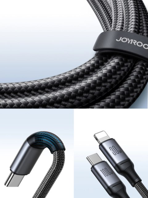 Kabel Joyroom Speedy Series S-A21 2w1 USB-C - USB-C / Lightning 100W 1.5m - czarny Kabel Joyroom Speedy Series S-A21 2w1 USB-C - USB-C / Lightning 100W 1.5m - czarny