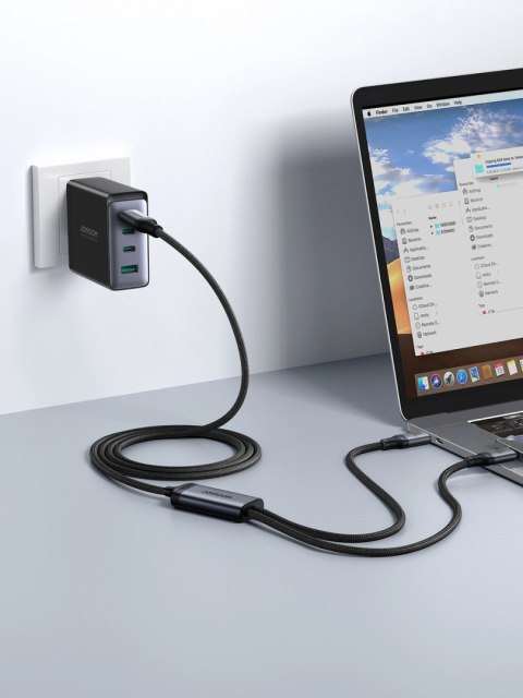 Kabel Joyroom Speedy Series S-A21 2w1 USB-C - USB-C / Lightning 100W 1.5m - czarny Kabel Joyroom Speedy Series S-A21 2w1 USB-C - USB-C / Lightning 100W 1.5m - czarny