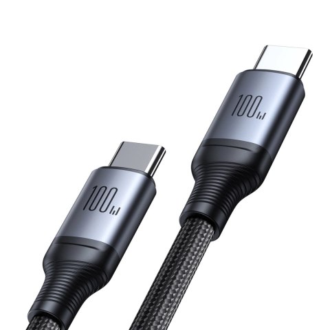 Kabel Joyroom Speedy Series S-A21 2w1 USB-C - USB-C / USB-C 100W 1.5m - czarny Kabel Joyroom Speedy Series S-A21 2w1 USB-C - USB-C / USB-C 100W 1.5m - czarny