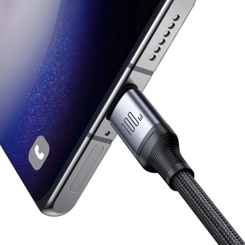 Kabel Joyroom Speedy Series S-A21 2w1 USB-C - USB-C / USB-C 100W 1.5m - czarny Kabel Joyroom Speedy Series S-A21 2w1 USB-C - USB-C / USB-C 100W 1.5m - czarny
