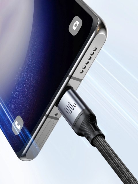 Kabel Joyroom Speedy Series S-A21 2w1 USB-C - USB-C / USB-C 100W 1.5m - czarny Kabel Joyroom Speedy Series S-A21 2w1 USB-C - USB-C / USB-C 100W 1.5m - czarny