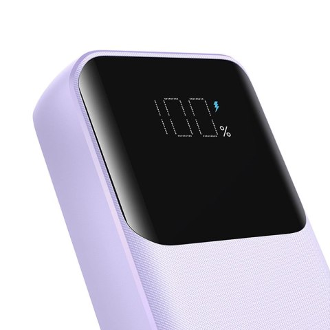Mini powerbank Joyroom JR-PBC06 z wbudowanymi kablami USB-C / Lightning 30W 10000mAh - fioletowy Mini powerbank Joyroom JR-PBC06 z wbudowanymi kablami USB-C / Lightning 30W 10000mAh - fioletowy