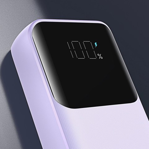 Mini powerbank Joyroom JR-PBC06 z wbudowanymi kablami USB-C / Lightning 30W 10000mAh - fioletowy Mini powerbank Joyroom JR-PBC06 z wbudowanymi kablami USB-C / Lightning 30W 10000mAh - fioletowy