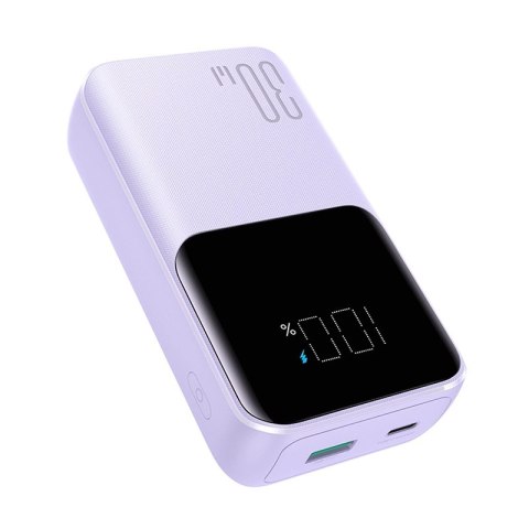 Mini powerbank Joyroom JR-PBC06 z wbudowanymi kablami USB-C / Lightning 30W 10000mAh - fioletowy Mini powerbank Joyroom JR-PBC06 z wbudowanymi kablami USB-C / Lightning 30W 10000mAh - fioletowy