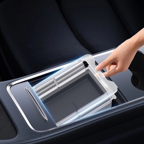 Organizer do samochodu Baseus T-Space Series do Tesla Model 3 / Y - szary Organizer do samochodu Baseus T-Space Series do Tesla Model 3 / Y - szary