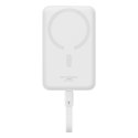 Powerbank Baseus Magnetic Mini MagSafe 10000mAh 30W z wbudowanym kablem USB-C - biały + kabel Baseus Simple Series USB-C - USB-C