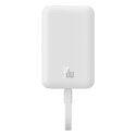 Powerbank Baseus Magnetic Mini MagSafe 10000mAh 30W z wbudowanym kablem USB-C - biały + kabel Baseus Simple Series USB-C - USB-C