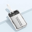 Powerbank Baseus Magnetic Mini MagSafe 10000mAh 30W z wbudowanym kablem USB-C - biały + kabel Baseus Simple Series USB-C - USB-C