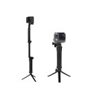 Statyw monopod 3 w 1 z uchwytem do selfie dla GoPro - czarny Statyw monopod 3 w 1 z uchwytem do selfie dla GoPro - czarny