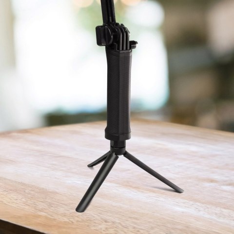 Statyw monopod 3 w 1 z uchwytem do selfie dla GoPro - czarny Statyw monopod 3 w 1 z uchwytem do selfie dla GoPro - czarny