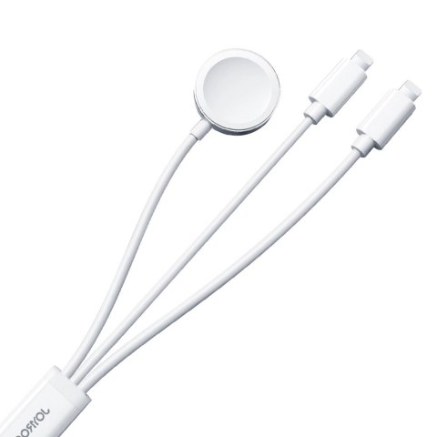 Kabel 3 w 1 Joyroom S-IW007 magnetyczna ładowarka USB-A - Lightning 1.2m - biały Kabel 3 w 1 Joyroom S-IW007 magnetyczna ładowarka USB-A - Lightning 1.2m - biały