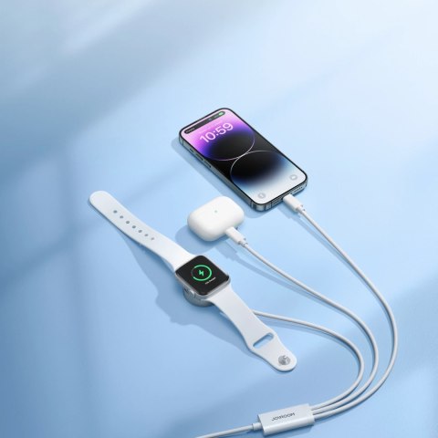 Kabel 3 w 1 Joyroom S-IW007 magnetyczna ładowarka USB-A - Lightning 1.2m - biały Kabel 3 w 1 Joyroom S-IW007 magnetyczna ładowarka USB-A - Lightning 1.2m - biały
