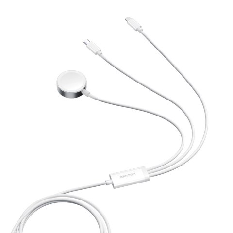 Kabel 3 w 1 Joyroom S-IW008 magnetyczna ładowarka USB-A - Lightning/USB-C 1.2m - biały Kabel 3 w 1 Joyroom S-IW008 magnetyczna ładowarka USB-A - Lightning/USB-C 1.2m - biały