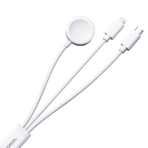 Kabel 3 w 1 Joyroom S-IW008 magnetyczna ładowarka USB-A - Lightning/USB-C 1.2m - biały Kabel 3 w 1 Joyroom S-IW008 magnetyczna ładowarka USB-A - Lightning/USB-C 1.2m - biały