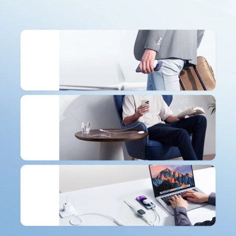 Kabel 3 w 1 Joyroom S-IW008 magnetyczna ładowarka USB-A - Lightning/USB-C 1.2m - biały Kabel 3 w 1 Joyroom S-IW008 magnetyczna ładowarka USB-A - Lightning/USB-C 1.2m - biały