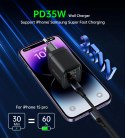 Ładowarka sieciowa Choetech PD6051 USB-C USB-C PD 35W GaN z wyświetlaczem - czarna Ładowarka sieciowa Choetech PD6051 USB-C USB-C PD 35W GaN z wyświetlaczem - czarna