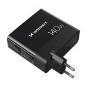 Ładowarka sieciowa GaN Wozinsky CGWCB 140W 3 x USB-C / 2 x USB-A - czarna Ładowarka sieciowa GaN Wozinsky CGWCB 140W 3 x USB-C / 2 x USB-A - czarna