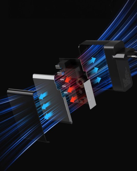 Ładowarka sieciowa GaN Wozinsky CGWCB 140W 3 x USB-C / 2 x USB-A - czarna Ładowarka sieciowa GaN Wozinsky CGWCB 140W 3 x USB-C / 2 x USB-A - czarna