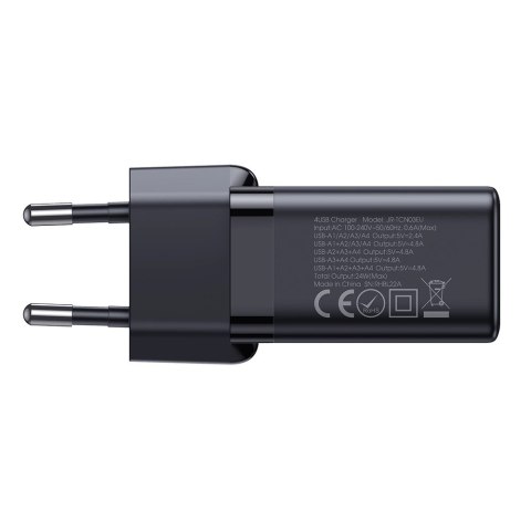 Ładowarka sieciowa Joyroom JR-TCN03 4xUSB-A 24W 4.8A - czarna Ładowarka sieciowa Joyroom JR-TCN03 4xUSB-A 24W 4.8A - czarna