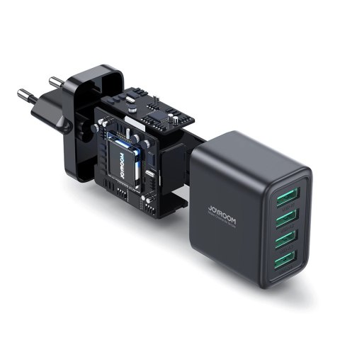 Ładowarka sieciowa Joyroom JR-TCN03 4xUSB-A 24W 4.8A - czarna Ładowarka sieciowa Joyroom JR-TCN03 4xUSB-A 24W 4.8A - czarna