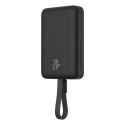 Powerbank Baseus Magnetic Mini MagSafe 10000mAh 20W z wbudowanym kablem Lightning - czarny + kabel Baseus Simple Series USB-C - 