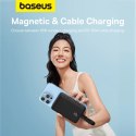 Powerbank Baseus Magnetic Mini MagSafe 10000mAh 20W z wbudowanym kablem Lightning - czarny + kabel Baseus Simple Series USB-C - 