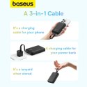 Powerbank Baseus Magnetic Mini MagSafe 10000mAh 20W z wbudowanym kablem Lightning - czarny + kabel Baseus Simple Series USB-C - 
