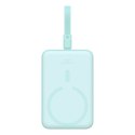 Powerbank Baseus Magnetic Mini MagSafe 10000mAh 20W z wbudowanym kablem Lightning - niebieski + kabel Baseus Simple Series USB-C