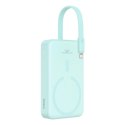 Powerbank Baseus Magnetic Mini MagSafe 10000mAh 20W z wbudowanym kablem Lightning - niebieski + kabel Baseus Simple Series USB-C