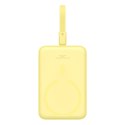 Powerbank Baseus Magnetic Mini MagSafe 10000mAh 20W z wbudowanym kablem Lightning - żółty + kabel Baseus Simple Series USB-C - U