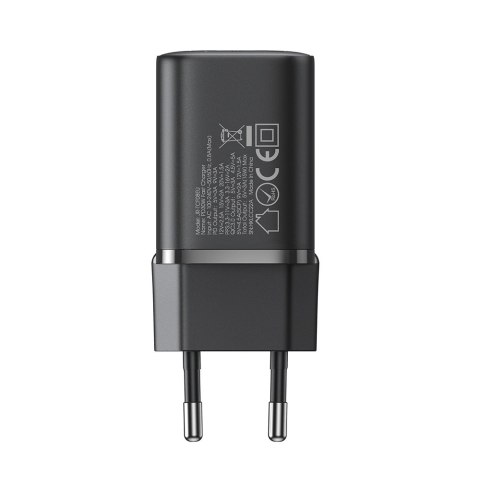 Szybka ładowarka sieciowa Joyroom JR-TCF08EU Speed Series 30W USB-A / USB-C PD/QC/AFC/FCP - czarna Szybka ładowarka sieciowa Joyroom JR-TCF08EU Speed Series 30W USB-A / USB-C PD/QC/AFC/FCP - czarna
