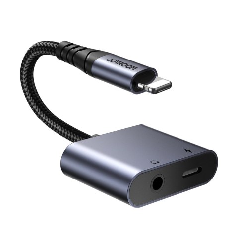 Adapter DAC 2w1 Joyroom SY-L01 Lightning do Lightning / mini jack 3.5 mm - czarny Adapter DAC 2w1 Joyroom SY-L01 Lightning do Lightning / mini jack 3.5 mm - czarny