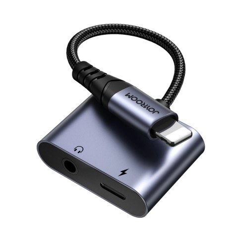 Adapter DAC 2w1 Joyroom SY-L01 Lightning do Lightning / mini jack 3.5 mm - czarny Adapter DAC 2w1 Joyroom SY-L01 Lightning do Lightning / mini jack 3.5 mm - czarny