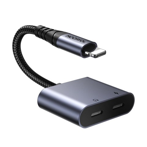 Adapter DAC 2w1 Joyroom SY-L02 Lightning do 2x Lightning - czarny Adapter DAC 2w1 Joyroom SY-L02 Lightning do 2x Lightning - czarny