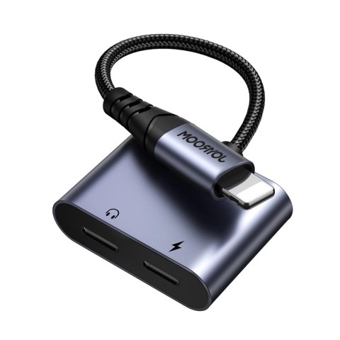 Adapter DAC 2w1 Joyroom SY-L02 Lightning do 2x Lightning - czarny Adapter DAC 2w1 Joyroom SY-L02 Lightning do 2x Lightning - czarny