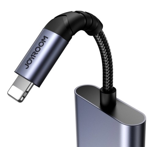 Adapter DAC 2w1 Joyroom SY-L02 Lightning do 2x Lightning - czarny Adapter DAC 2w1 Joyroom SY-L02 Lightning do 2x Lightning - czarny