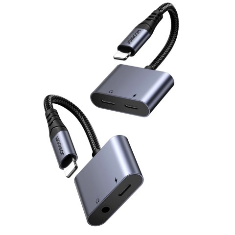 Adapter DAC 2w1 Joyroom SY-L02 Lightning do 2x Lightning - czarny Adapter DAC 2w1 Joyroom SY-L02 Lightning do 2x Lightning - czarny
