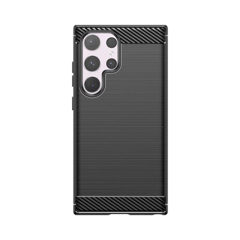 Etui Carbon Case do Samsung Galaxy S24 Ultra elastyczny silikonowy karbonowy pokrowiec - czarny Etui Carbon Case do Samsung Galaxy S24 Ultra elastyczny silikonowy karbonowy pokrowiec - czarny