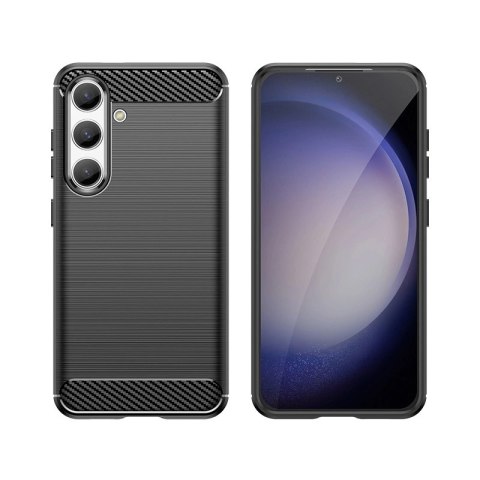 Etui Carbon Case do Samsung Galaxy S24 elastyczny silikonowy karbonowy pokrowiec - czarny Etui Carbon Case do Samsung Galaxy S24 elastyczny silikonowy karbonowy pokrowiec - czarny