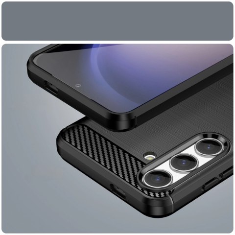 Etui Carbon Case do Samsung Galaxy S24 elastyczny silikonowy karbonowy pokrowiec - czarny Etui Carbon Case do Samsung Galaxy S24 elastyczny silikonowy karbonowy pokrowiec - czarny