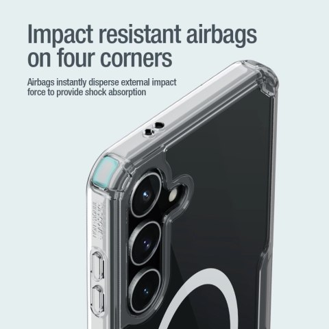 Etui Nillkin Nature Pro pancerne z magnetycznym ringiem do Samsung Galaxy S24 - białe Etui Nillkin Nature Pro pancerne z magnetycznym ringiem do Samsung Galaxy S24 - białe