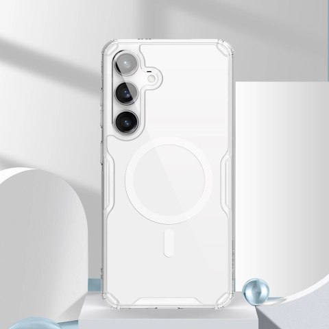 Etui Nillkin Nature Pro pancerne z magnetycznym ringiem do Samsung Galaxy S24 - białe Etui Nillkin Nature Pro pancerne z magnetycznym ringiem do Samsung Galaxy S24 - białe