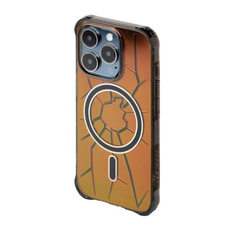 Etui silikonowe MagSafe Kingxbar PQY Crack Series do iPhone 15 Pro - czarne Etui silikonowe MagSafe Kingxbar PQY Crack Series do iPhone 15 Pro - czarne