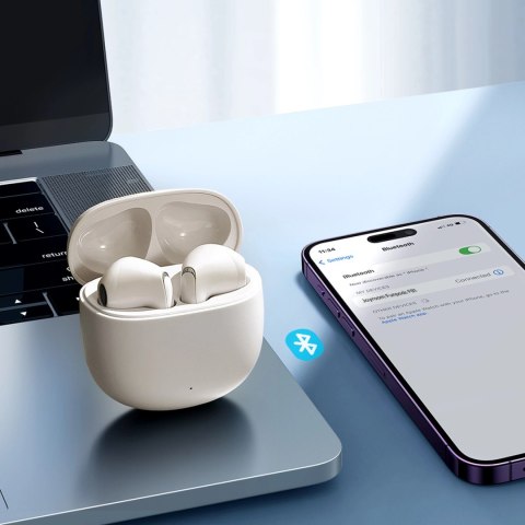 Słuchawki bezprzewodowe TWS Joyroom Funpods Series JR-FB1 Bluetooth 5.3 - beżowe Słuchawki bezprzewodowe TWS Joyroom Funpods Series JR-FB1 Bluetooth 5.3 - beżowe