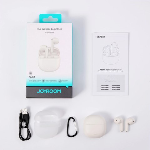 Słuchawki bezprzewodowe TWS Joyroom Funpods Series JR-FB1 Bluetooth 5.3 - beżowe Słuchawki bezprzewodowe TWS Joyroom Funpods Series JR-FB1 Bluetooth 5.3 - beżowe