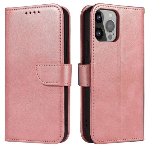 Etui Magnet Case do Samsung A55 z klapką i portfelem - różowe Etui Magnet Case do Samsung A55 z klapką i portfelem - różowe