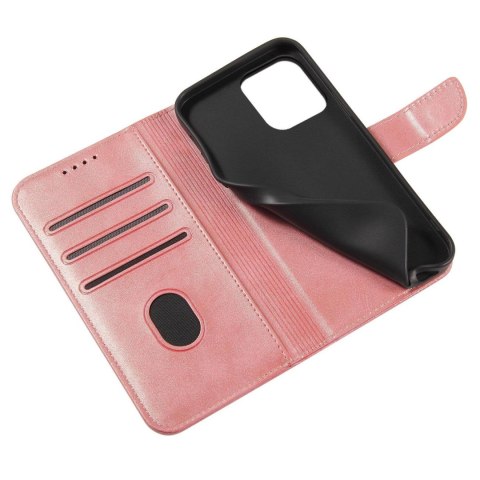 Etui Magnet Case do Samsung A55 z klapką i portfelem - różowe Etui Magnet Case do Samsung A55 z klapką i portfelem - różowe